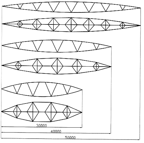 Рис. 1  Схематическое изображение ферменной конструкции водопровода
